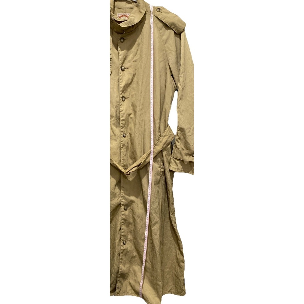 Vintage Banana Republic Trench Coat & Belt Beige Men's Large - Picture 4 of 6